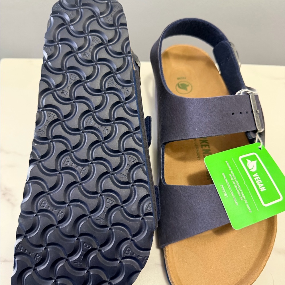 Birkenstock 41 vegan Sandals faux leather. - Deep Blue - Picture 2 of 7